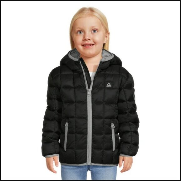 Reebok 12M Black Puffer Jacket Zipper 12 months NEW Birthday Gift NWT Brand new - Picture 1 of 6